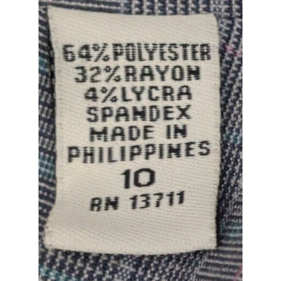 Vintage 90s Y2K Plaid Pantsuit Women 10 Blazer Pants Office Career Business Work - Picture 5 of 8